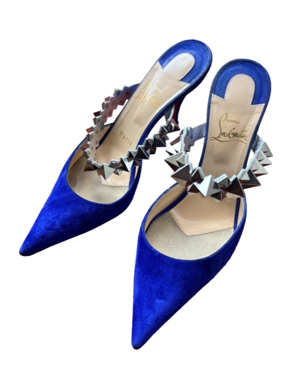 CHRISTIAN LOUBOUTIN SUEDE MULES